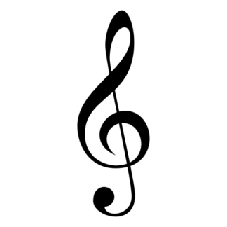 Treble Clef Decal (Black)
